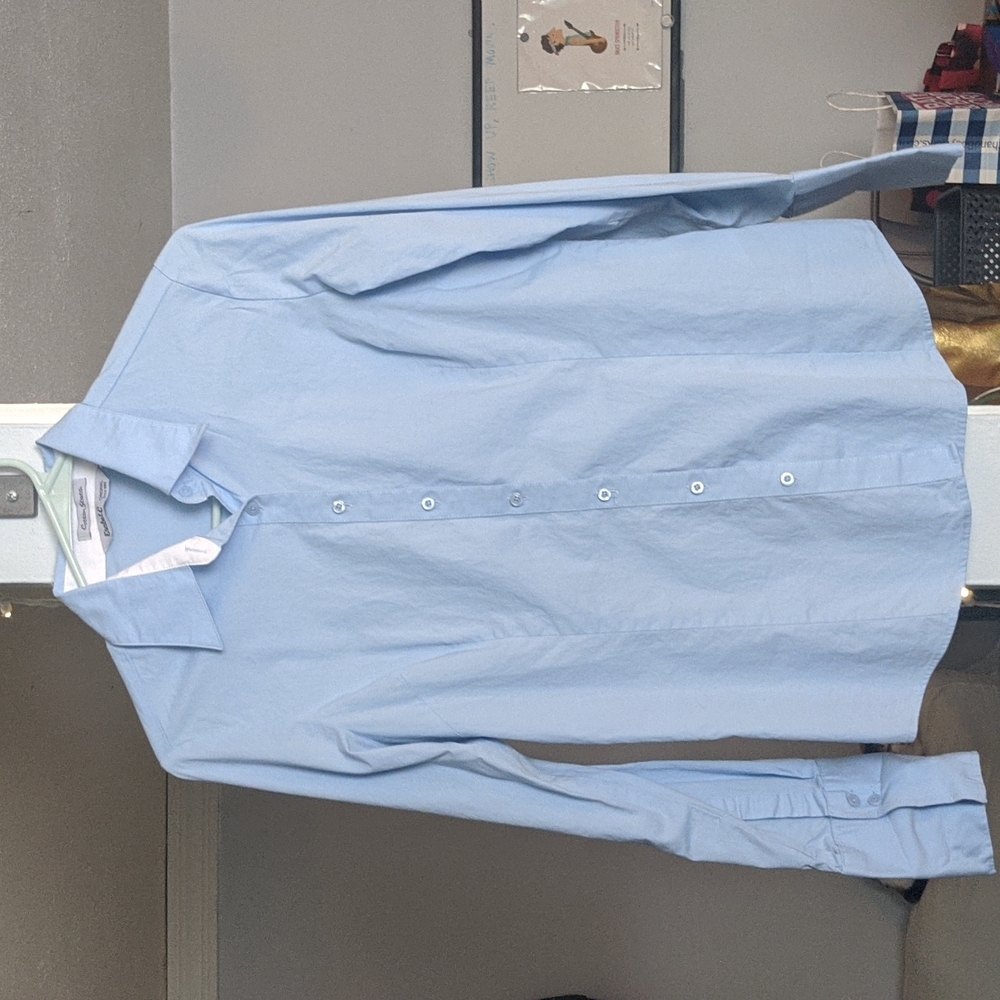 Blue button down